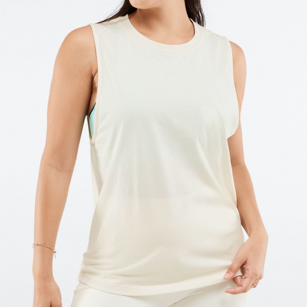 Fabletics Micah Muscle Tank Coconut Small New NWT